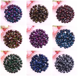 NEW 6/8mm Pattern Glass Beads Round Loose Spacer Beads For Jewelry Making DIY Bracelet Necklace