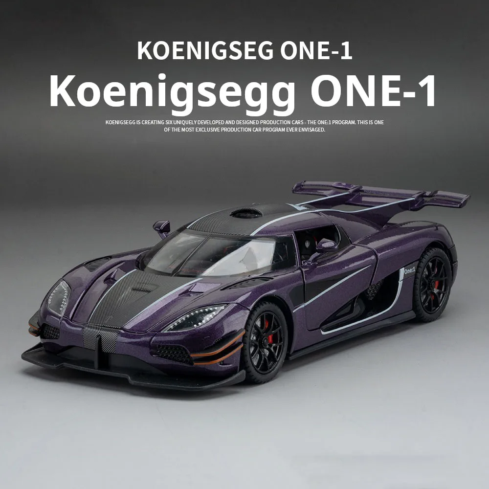 1:32 ONE1 Miniature Sports Car Model Toys Alloy Diecast 4 Doors Opened with Pull Back Racing Vehicles Toys for Kids Gifts