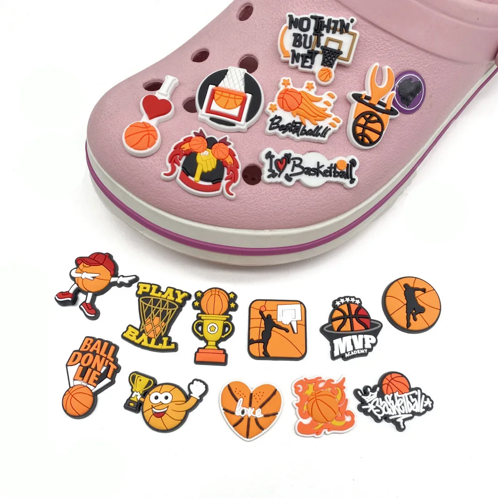 10-100 Stück Basketball-Serie Schuh-Charms Pins für Bubble Slides Clogs Sandalen Schuhzubehör Dekoration als Geschenk für Freunde – Detail 5