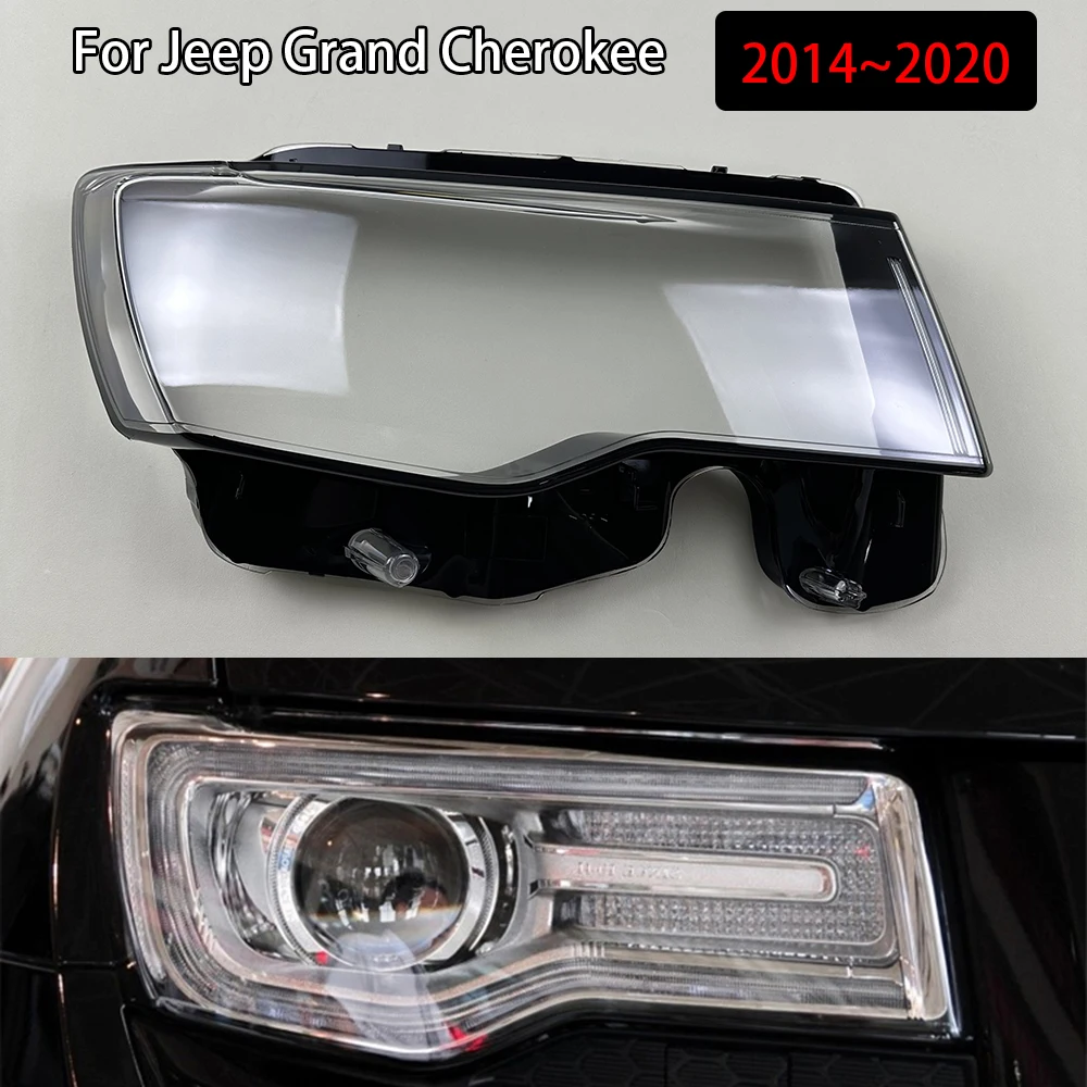 

For Jeep Grand Cherokee 2014~2020 Headlight Shade Transparent Lampshade Headlamp Cover Lamp Shell Headlights Lens