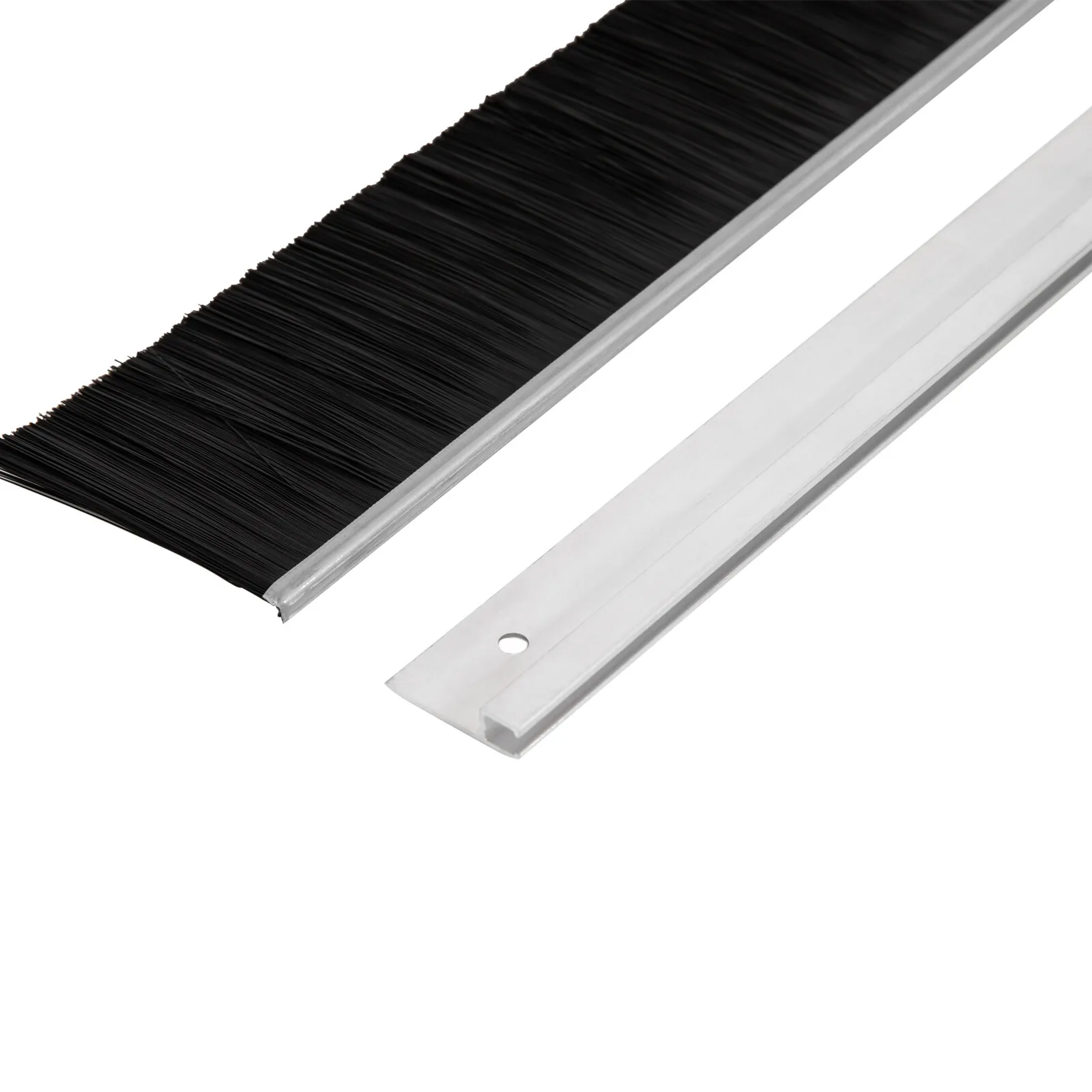 6 قطعة سبائك الألومنيوم فرشاة الباب دائم الاجتياح ختم انزلاق الباب فرشاة شريط عازل الطقس تجريد سهلة التركيب #4