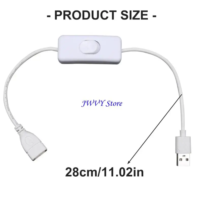 573A USB Cable with Button USB Male to Female Power Cable with Switching USB Male