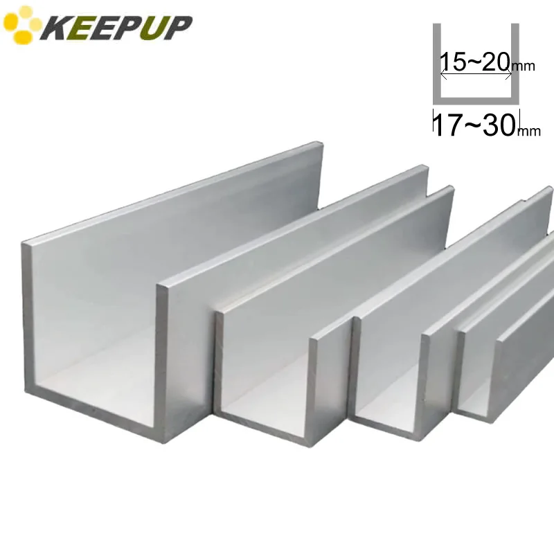 6063T5 U Shaped Channel Aluminum Equilateral Groove Aluminum Inner Width 15 16 17 18 20 Outer Width 17 19 20 22 25 30 H 10 14 22