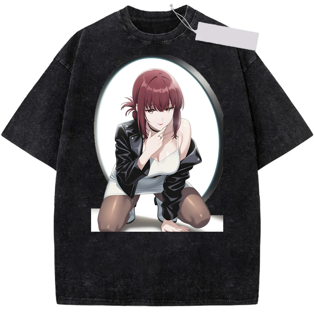 Anime Yamada Sasaki Smoking Behind The Supermarket with You Washed T Shirts Streetwear Men Women Short Sleeve Summer T-Shirts