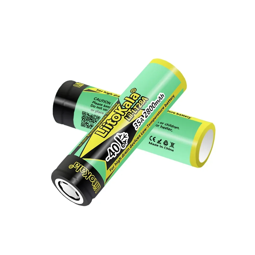 2PCS LiitoKala Lii-LT28A 18650 2800mah 3.7V Rechargeable Battery 45A High Power Discharge for -40° Low-temperature Battery