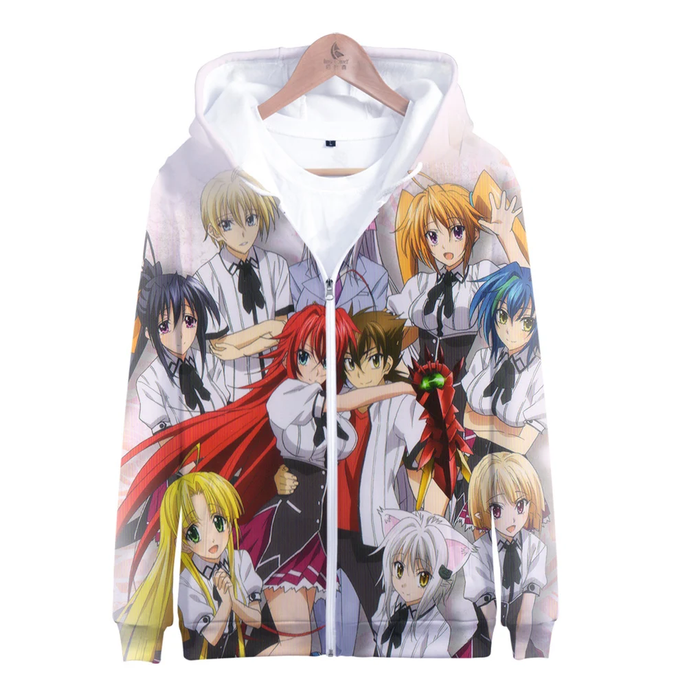 

3D Print Highschool DxD Hyoudou Issei Rias Gremory Asia Argento Autumn And Winter Holiday Passionate Style Men/Women Zip Hooded