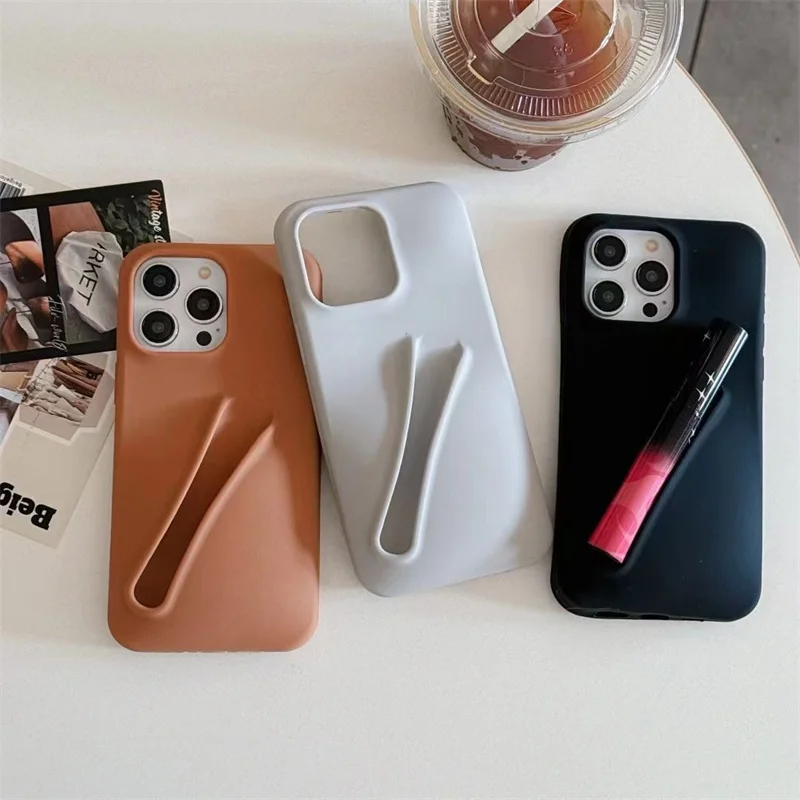 Luxury New Design Lip Gloss Lipstick Lip Balm Silicone Phone Case For iPhone 15 14 13 12 Pro Max Plus TPU Shockproof Back Cover