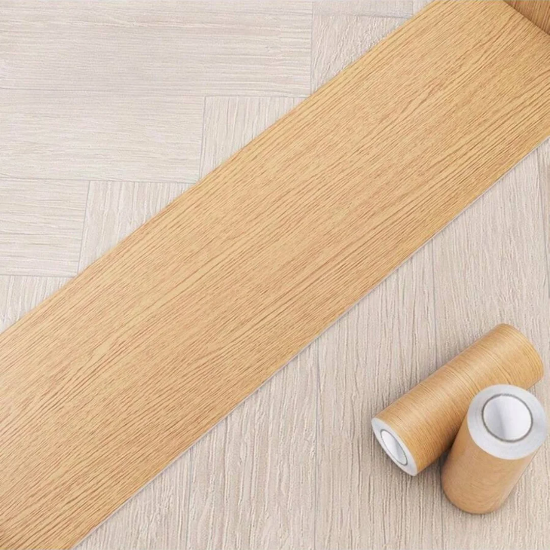 1 قطعة 5 متر x 15 سنتيمتر واقعية الخشب الحبوب إصلاح لاصق شريط لاصق الطابق الأثاث تجديد التفاف خط ملصق ديكور المنزل