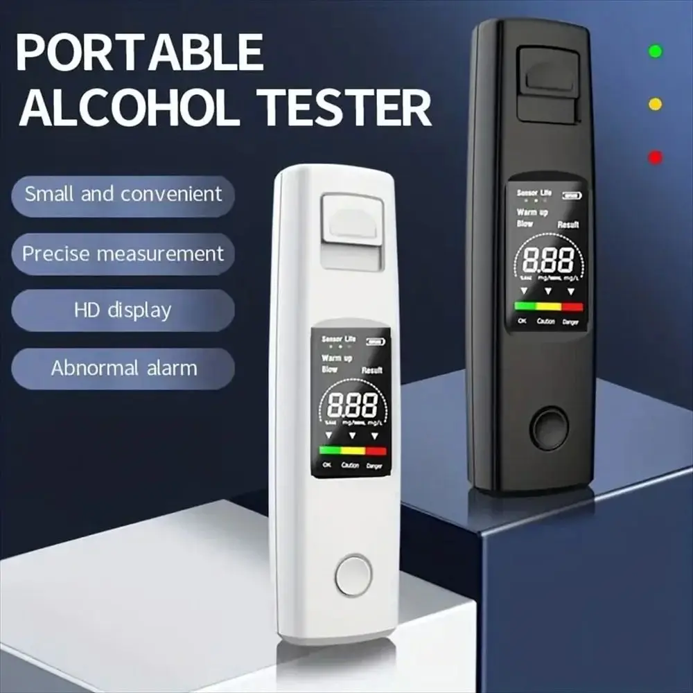 Probador de Alcohol Digital con pantalla LCD, Detector de Gas profesional, carga tipo C, alta precisión, alta calidad