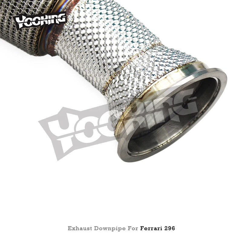 Race Straight-through Downpipe For Ferrari 296 GTB V6 3.0T 2021-2024 Stainless Steel Exhaust Pipe Supersport Sound Header