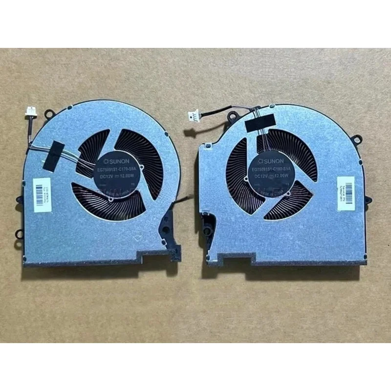 OEM Replacement New For HP OMEN Gaming 17-ck RTX4080 4090 Laptop CPU GPU Cooling Fan DC12V 12W