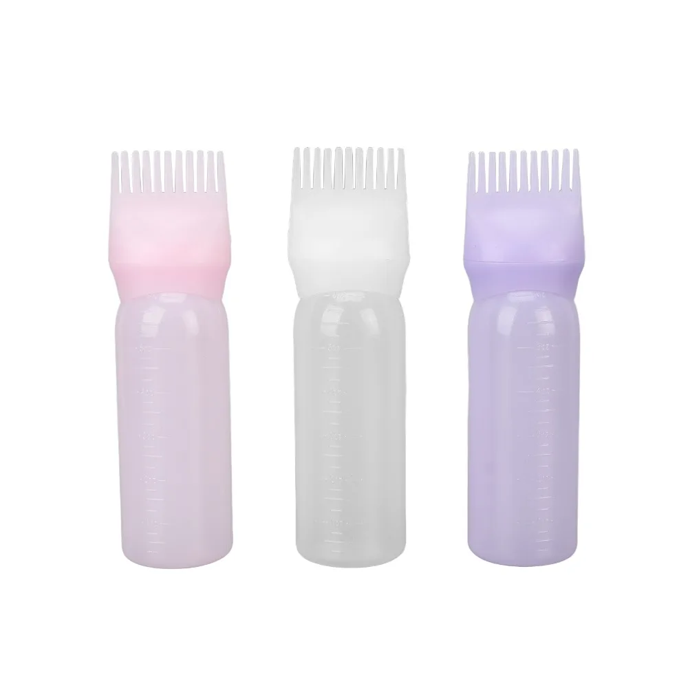 Refillable Hair Dye Applicator Bottle Easy Application Precision Comb Applicator Bottle Portable Reusable Hair Oiling Applicator