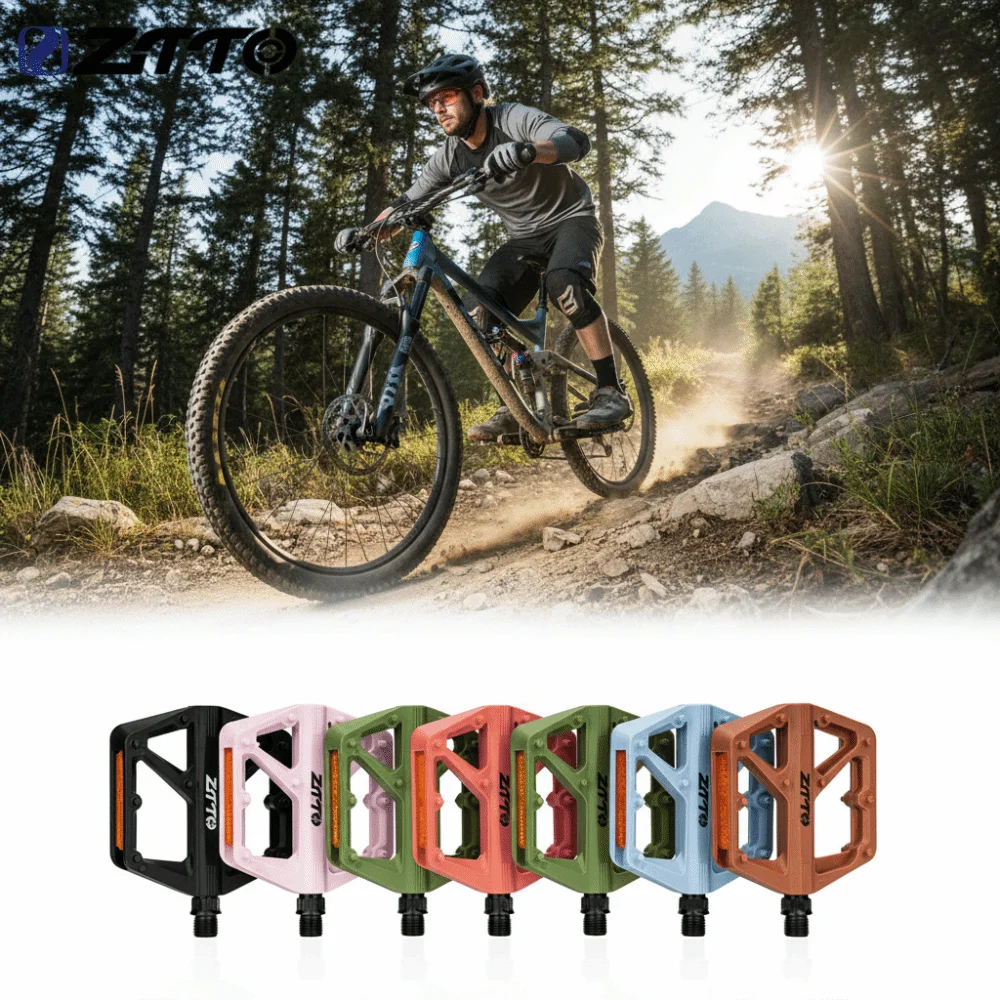 1 Pair ZTTO MTB Flat Bike Peda - Pedal Platform Flat recension och pris
