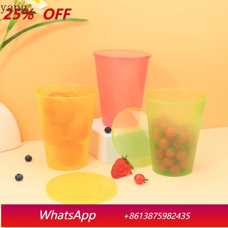 

LMM fruit fresh-keeping bucket Transparent plastic fruit bucket with rotating lid