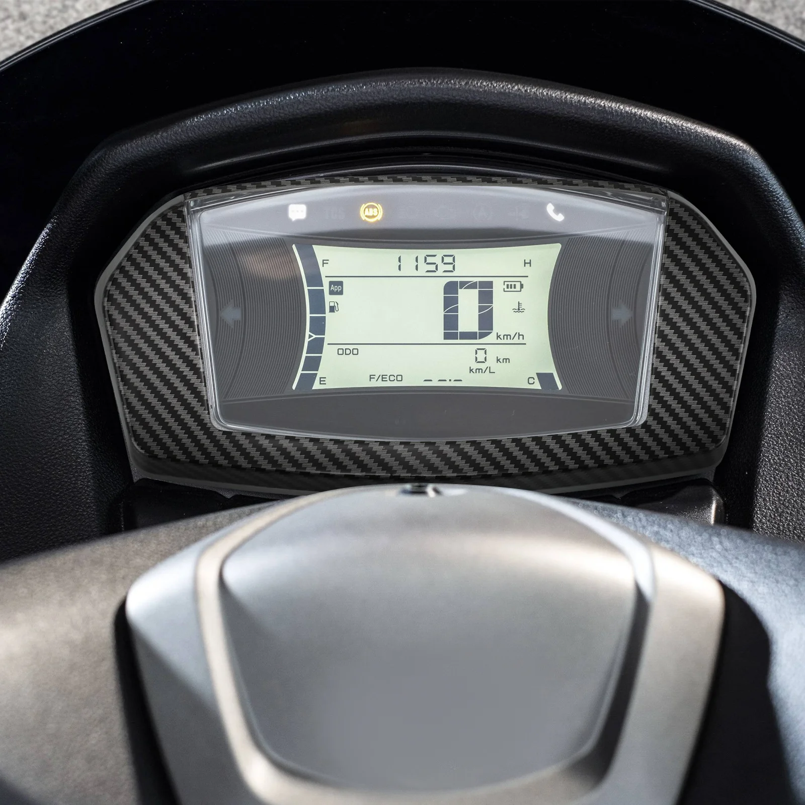 

Carbon Fiber Motorcycle Meter Cover Abs Lightweight Easy Installation Wear Resistant For Nmax155 Nmax125 Decorative