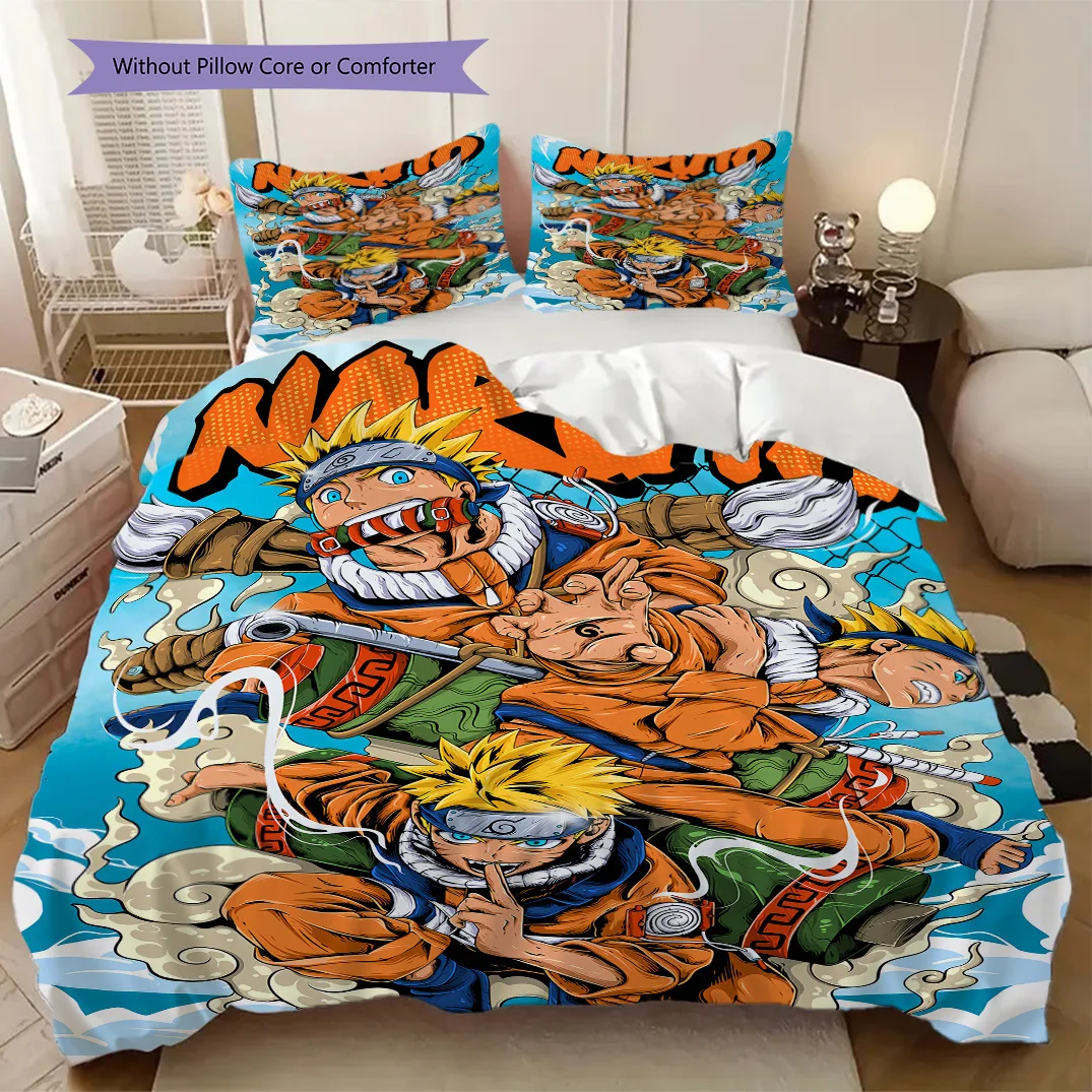 Anime-Naruto Soft and Comfortable Duvet Cover, Children's Bedding Set Gift, Extra Large Size, Various Sizes Available LXR42