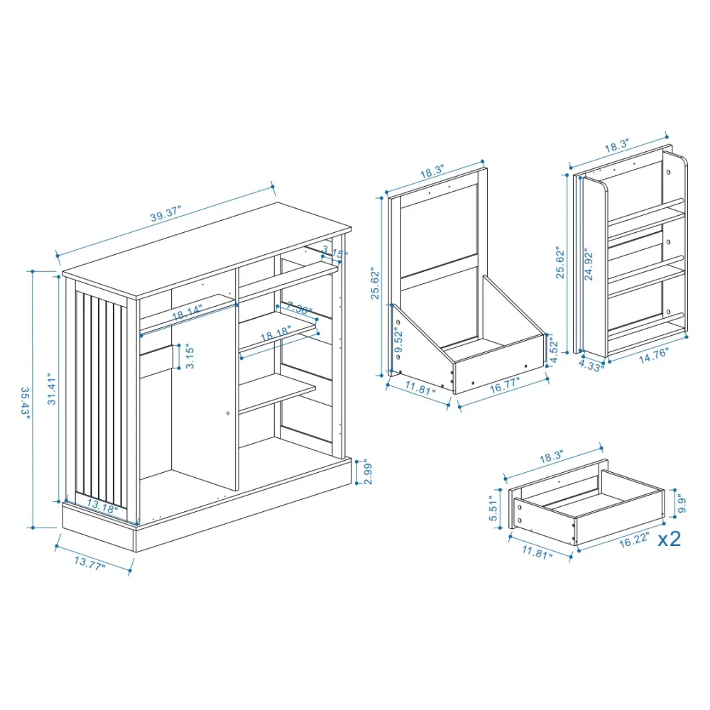 Küchen-Mülleimer mit 2 Schubladen