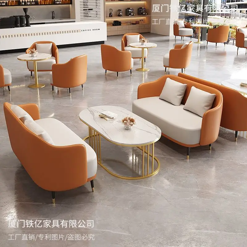 

custom.[Sintered Stone Wear-Resistant] New Sales Office Negotiation Rest Area Reception Sofa Simple Beauty Salon Internet Celebr