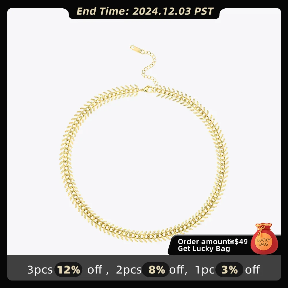 ENFASHION Punk Fancy Chain Necklace Women Stainless Steel Gold Color Centipede Choker Necklace Party Fashion Jewelry 2020 P3074