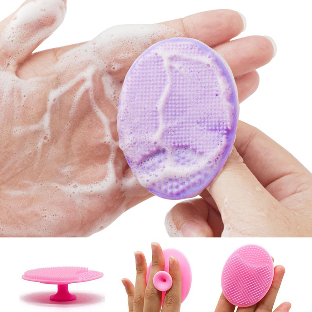 Silicone Cleansing Brush Deep Pore Skin Care Facial Scrub Cleansing Tool Mini Soft Exfoliating Beauty Cleanse Facial Wash Brush