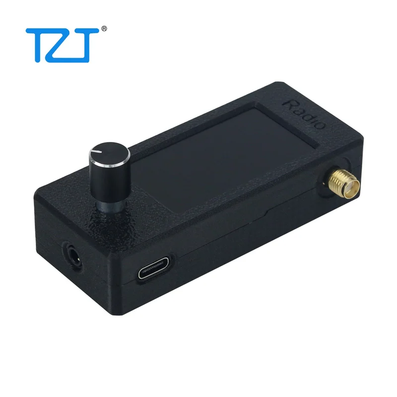 Tzt receptor de rádio rf si4732, tamanho de bolso, 0.5-108mhz, tela ips de 1.9 polegadas, suporte lsb usb am fm, modos com antena telescópica