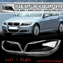 Car Headlight Lens Cover Xenon Headlamp Lens Shell For BMW 3-series E90 E91 2006-2012 Auto Shell Headlamp Lampshade Transparent