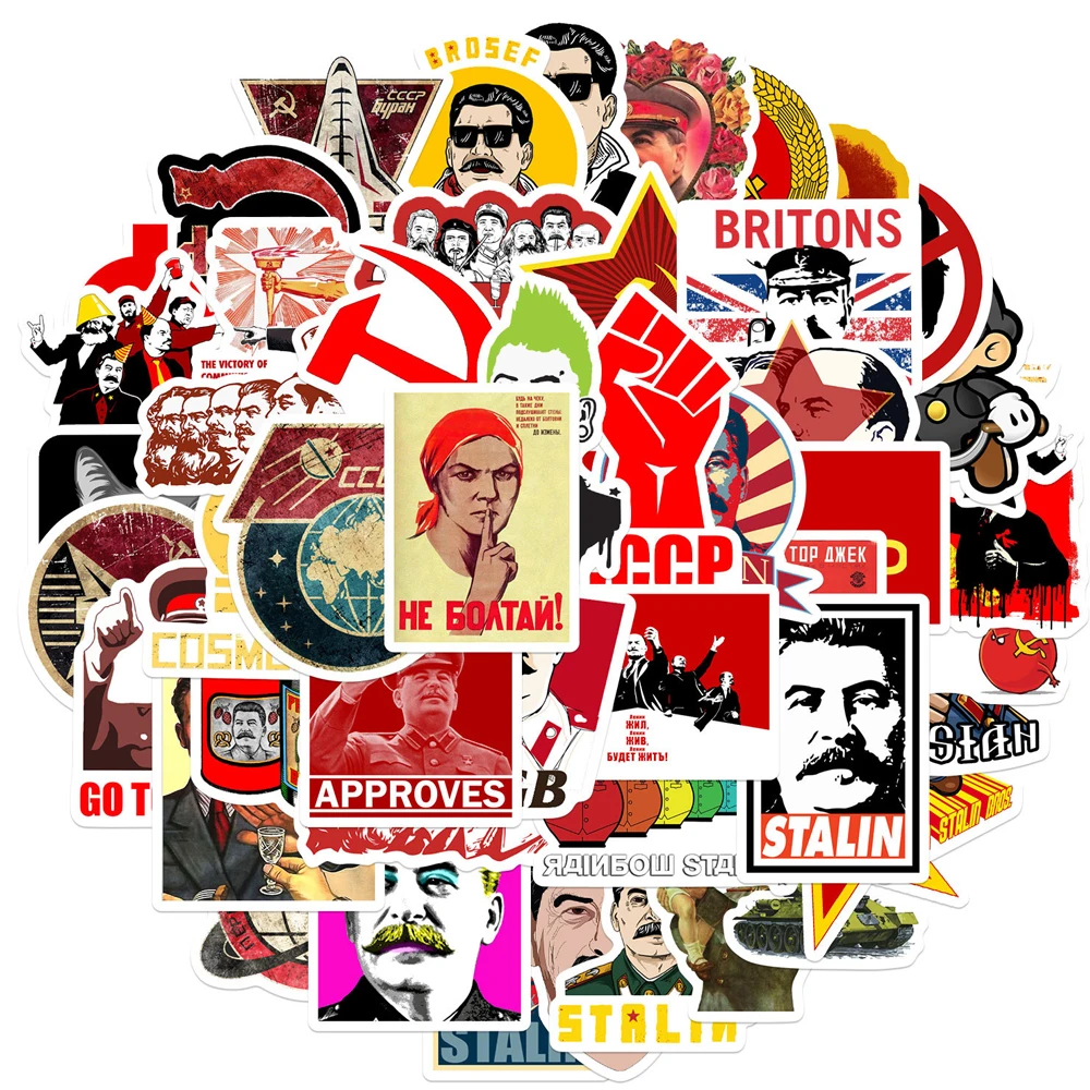 10/30/50pcs Retro Soviet Union Stalin USSR CCCP HET Stickers Decal Skateboard Car Laptop Luggage Phone Funny Sticker Kids Toy