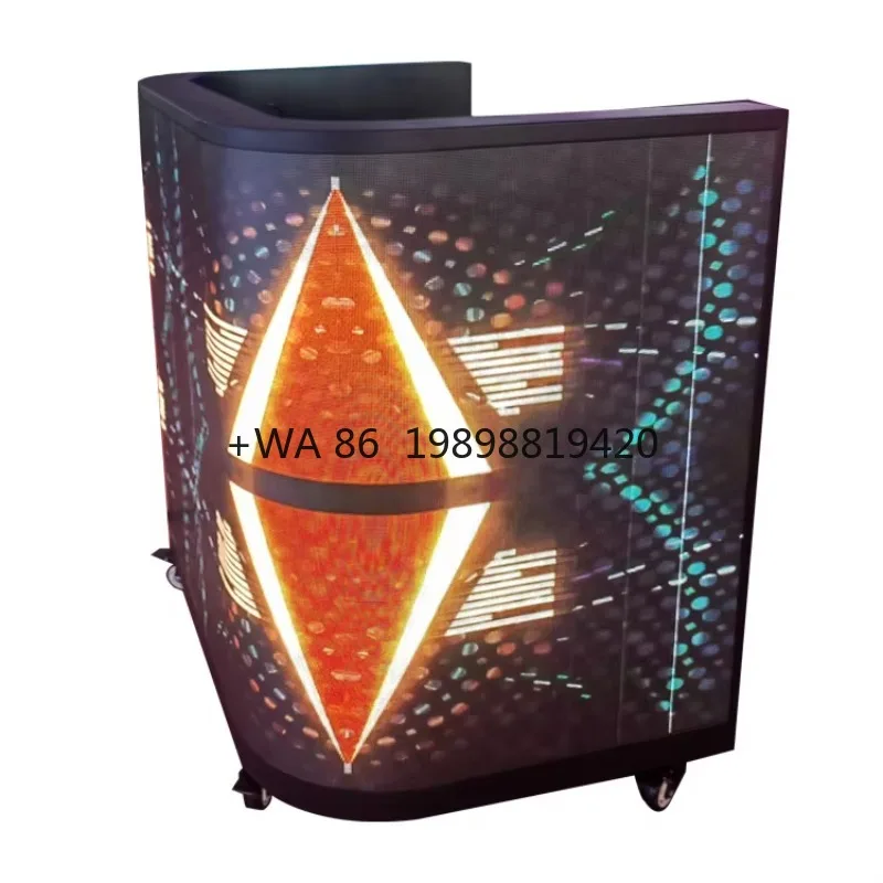 

Настольная подставка для экрана, настольный кейс для полета для DJ-использования, цифровые дисплеи вывесок, портативная DJ-будка со светодиодным видеостенным дисплеем