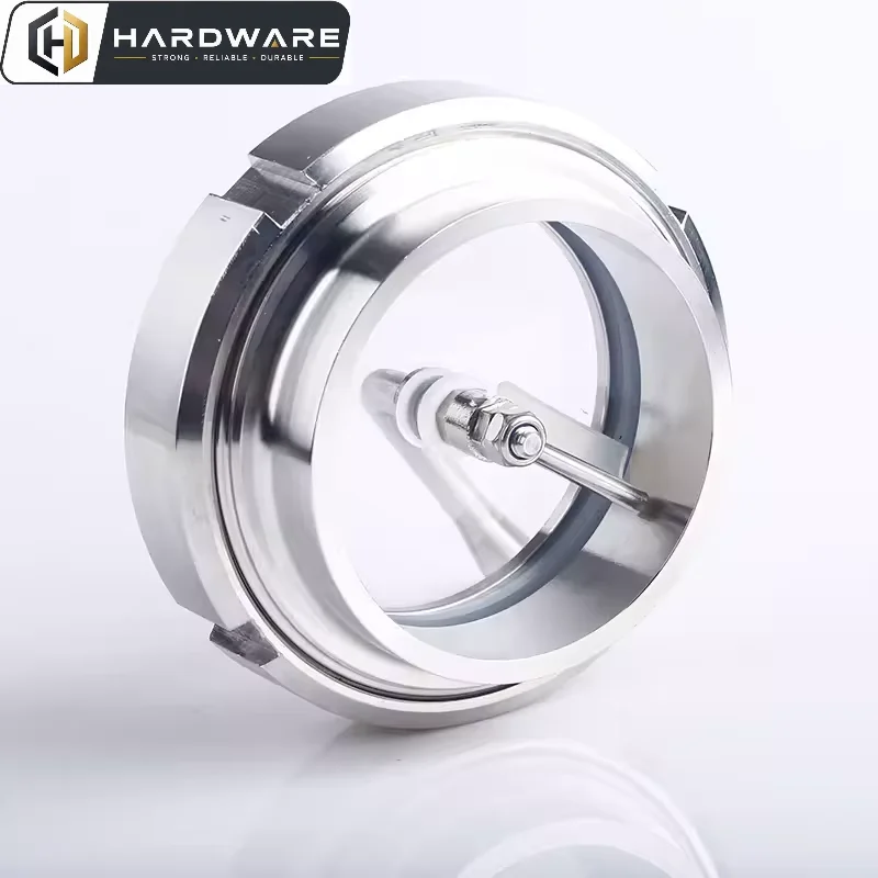 51mm 57mm 63mm 76mm 89mm 102mm 108mm 304 Stainless Steel Sanitary Welded Window Sight Glass Union Pipe Fitting With Brush Wiper