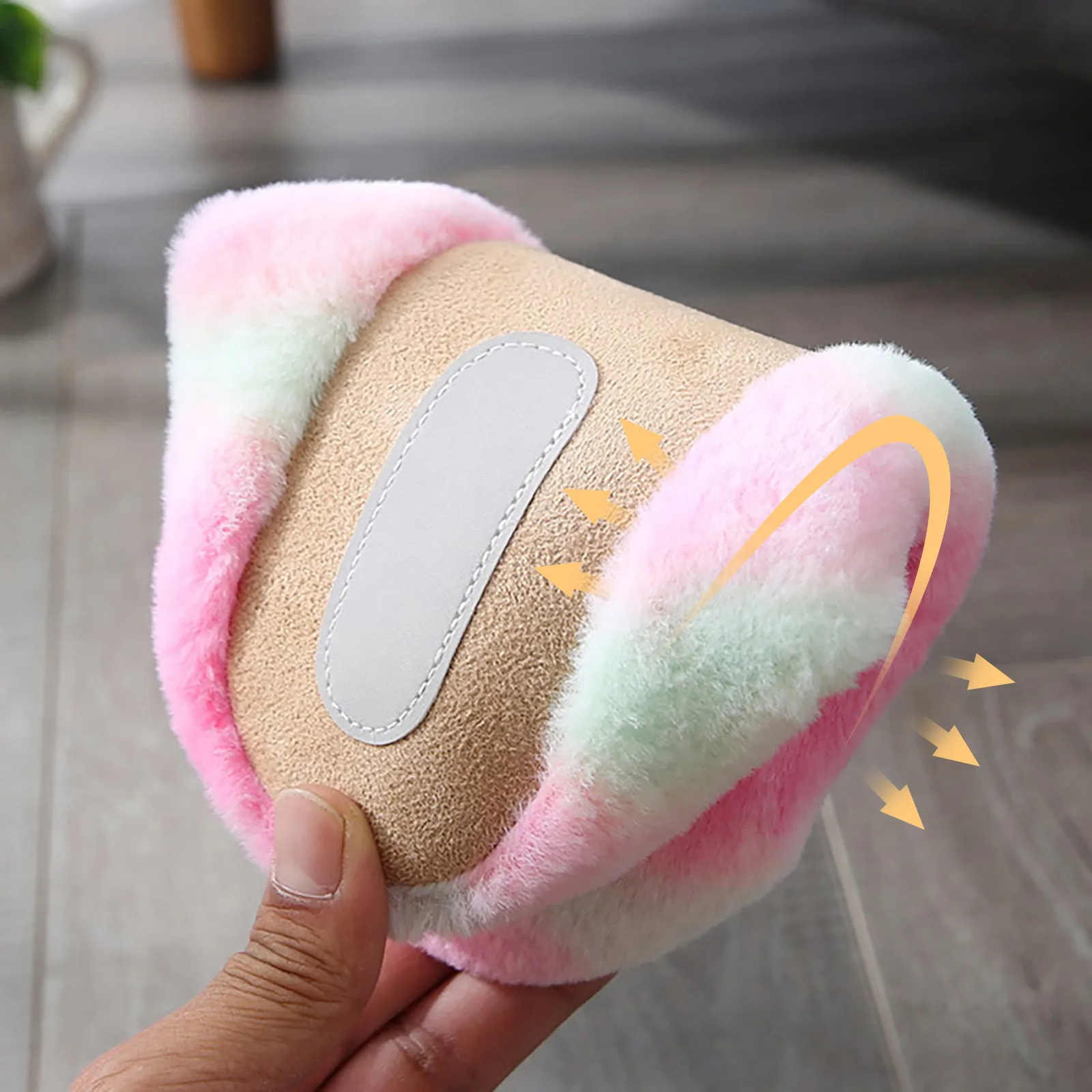 2023 Women Winter Indoor Warm Slippers Couples Fashion Tie-Dye Non-slip Soft Bottom Cotton Shoes Comfort Bedroom Slippers