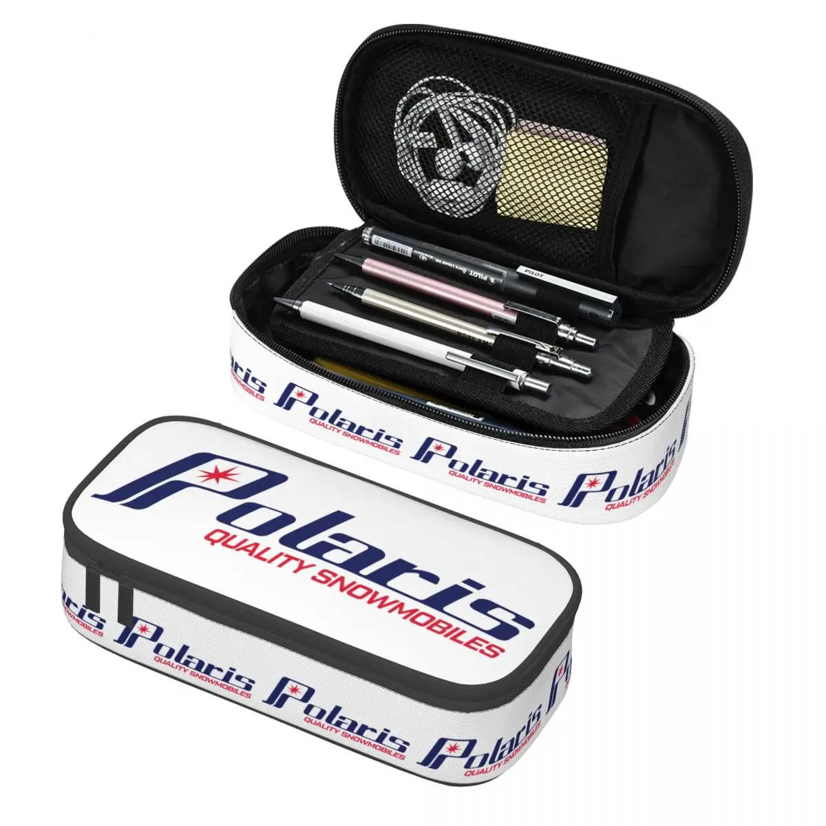 

Винтажные пеналы с логотипом Polaris для снегохода, пенал для хранения канцелярских принадлежностей, большая коробка для ручек, сумка для карандашей для студентов