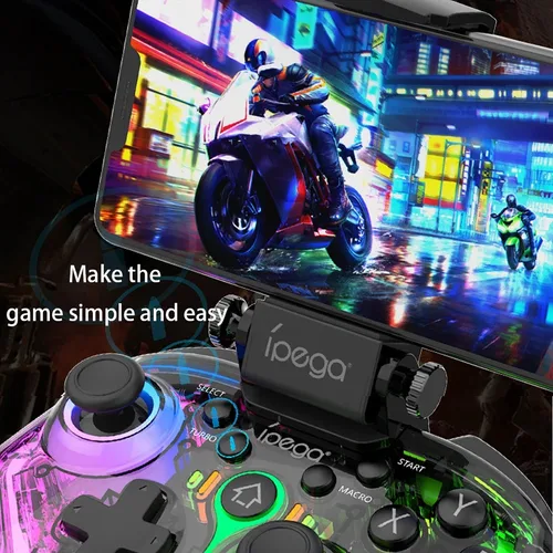 Imagen 2 del producto Ipega-mando inalámbrico PG-9666 RGB para switch, PS3/PS4, Android, iOS, PC, vibración programable, TURBO, Bluetooth