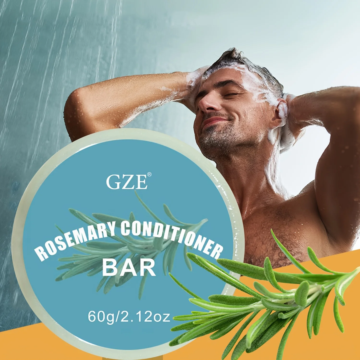 GZE ROSEMARY CONDITIONER BAR Volumizing, Conditioning Builds Full Healthy-Looking Volume in Thin, Limp, Lifeless Hair