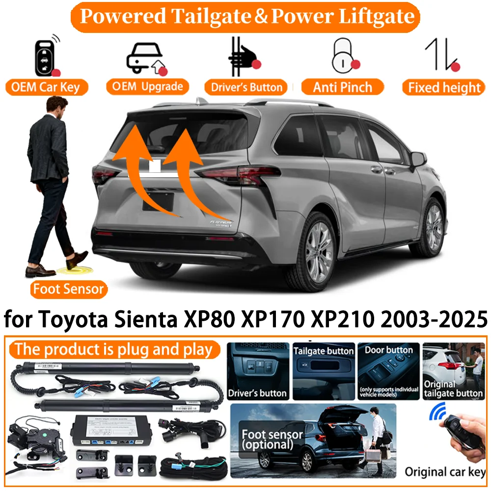 

Car Smart Powered Tailgate system for Toyota Sienta XP80 XP170 XP210 2003-2025 Automatic Electric Power Tailgate Strut kit