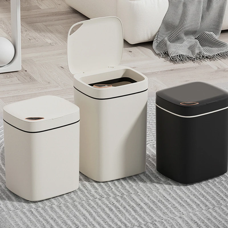 Wastebasket Automatic Sensor Trash Can Fashionable Bathroom Toilet Smart Trash Can Kitchen Induction Garbage Bin Dustbin 12/14L