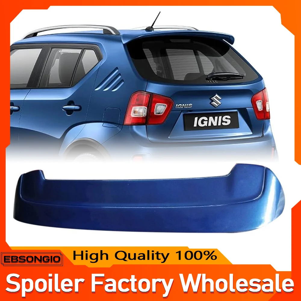 

New Car Trunk Wing Spoiler For Suzuki Ignis 2017-2024 Accessories Spoiler ABS Gloss Black Or Carbon Look Accessory Ignis 2024