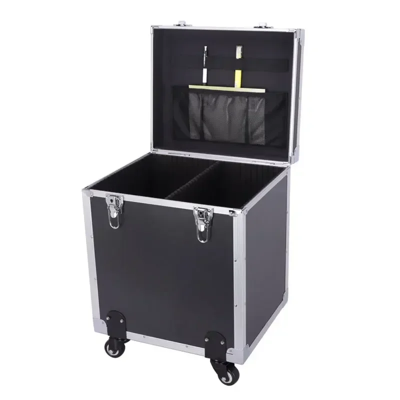 Portable Toolbox with Wheels Aluminum Organizer Suitcase Large Hard Flight Case Storage Tools Professional Transportation Boxes