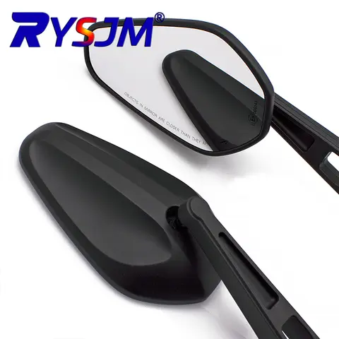 Motorcycle Foldable Oval Rearview Mirror for Yamaha Suzuki Ducati Kawasaki BMW Buell KTM Dual Sport Dirt Bikes ATV