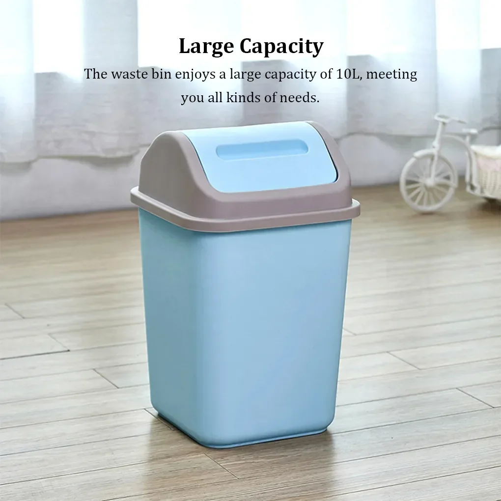 Plastic Swing Lid Classified Bin Home Rubbish Waste Dustbin Kitchen Paper Wastebasket Trash Can