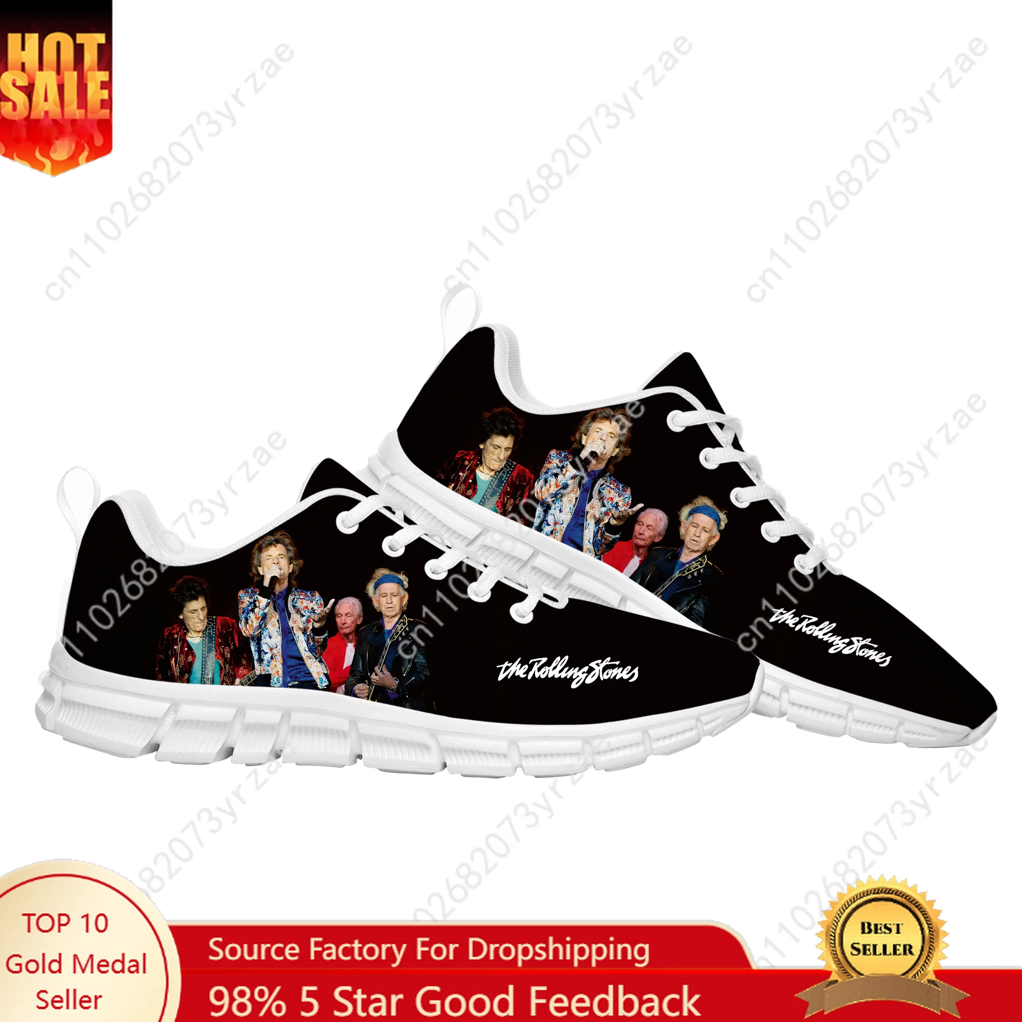 

The Rolling Stones Sneakers Mens Womens Teenager Customized Sports Shoes High Quality Casual Pattern Print Custom Made Shoes