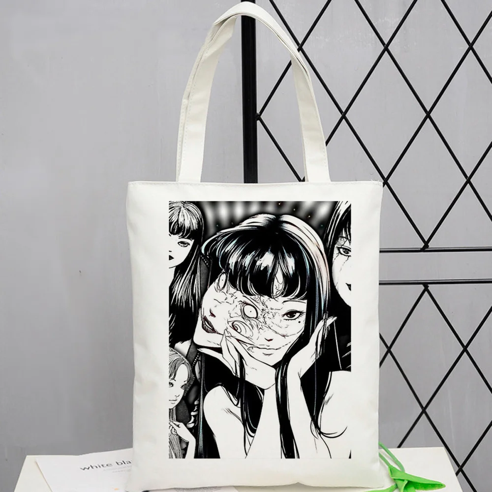 Bolsa de tela personalizable Junji Ito Shintaro Kago Tomie, bolsa de compras, shopper para mujer