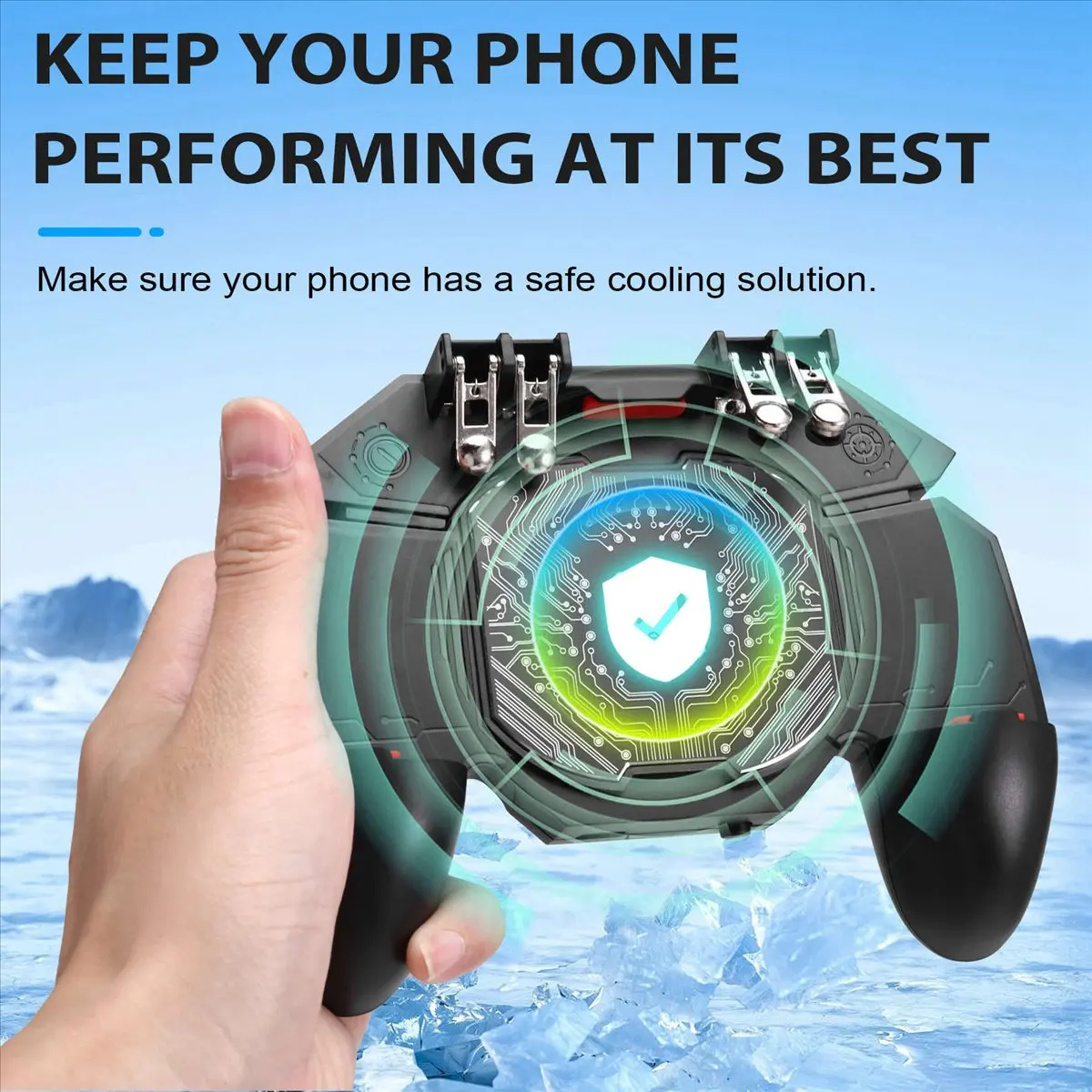 【♮•▲Today-Only!】MEMO DL100 Rechargeable Cooling Game Pad- 6-Finger Mobile Gaming Controller for , Conductor Cooling Technology