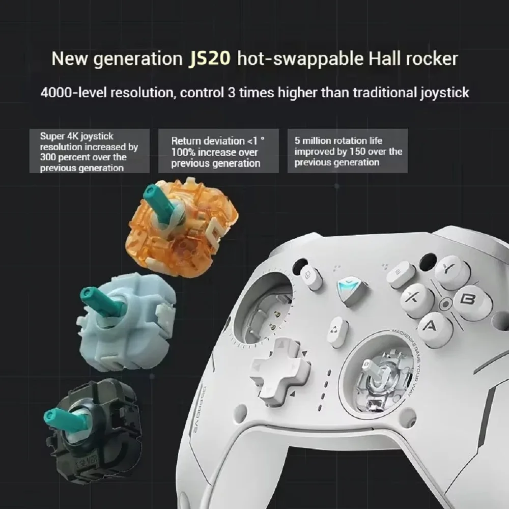2pcs TMR for Machenike Mechanic Hall Swap Joystick JS20 Multiple Tactile Options Compatible G6pro G5pro V2 Game Controller Jh20