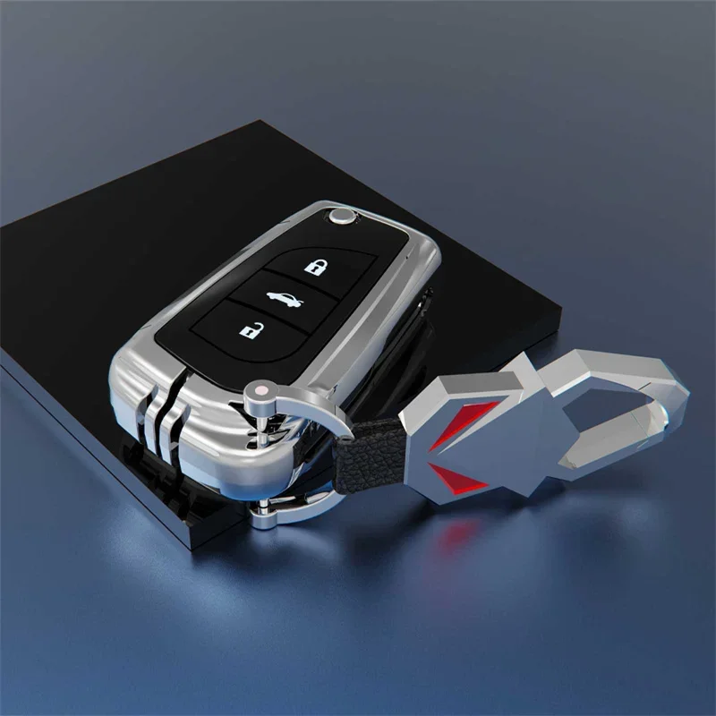

Alloy Car Key Fob Cover Case Holder for Toyota Prius Camry Corolla CHR C-HR RAV4 Land Cruiser Prado Keychain Accessories