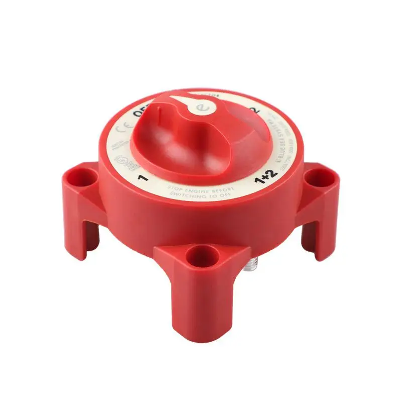 Marine Battery Selector Switch Heavy Duty 4 Position Waterproof for Sailboat RV Power Supply Switching