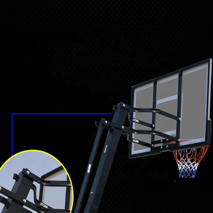 حامل كرة السلة المحمول قابل للتعديل الارتفاع 8ft -10ft 2.5m-3.05m كرة السلة المحمولة هوب الكبار الشباب المراهقين استخدام داخلي في الهواء الطلق