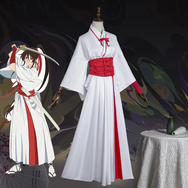 

New Anime cos Yamada Asaemon Sagiri Cosplay Hell Paradise cool Female White Kendo Kimono Costume E