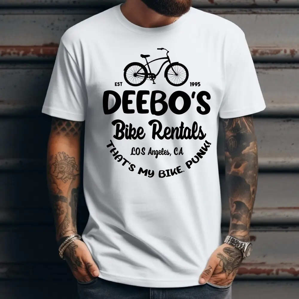 DEEBO'S Bike Rentals That's My Bike Punk T-Shirt White S-3XL