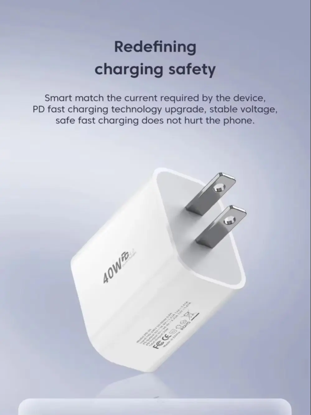 Elough 40W Dwuportowa Ładowarka USB C Szybkie Ładowanie QC3.0 PD Typ C Adapter Szybkiego Ładowania Telefonu Dla iPhone Xiaomi Samsung Huawei — zdjęcie produktu 7