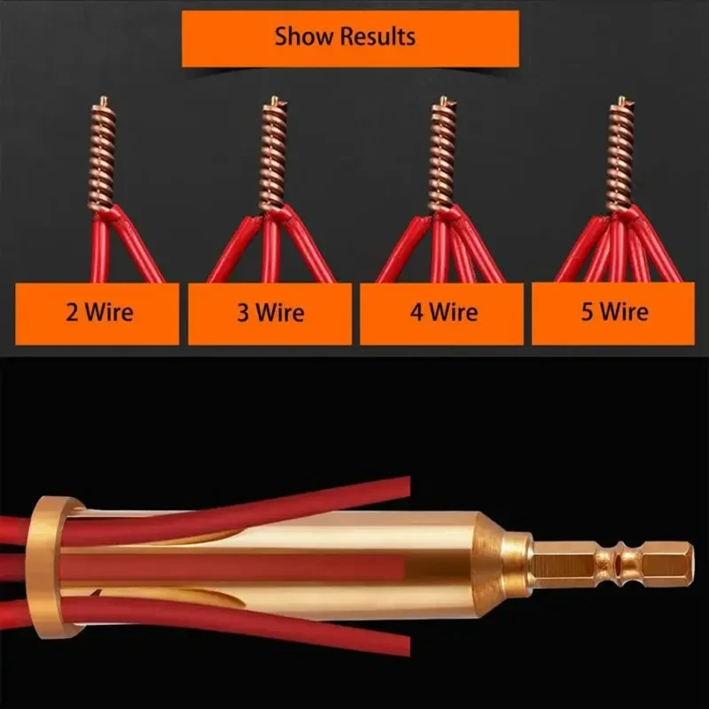 1/4 Steel Wire Twisting Tool Wire Stripper Tool Wire Stripping And Twisting Tool Kit Quick Connector Electrical Twist Wire Tools